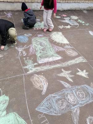 Неделя космоса. "Рисуем на асфальте", 06.04.2026