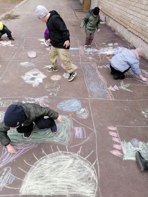 Неделя космоса. "Рисуем на асфальте", 06.04.2026