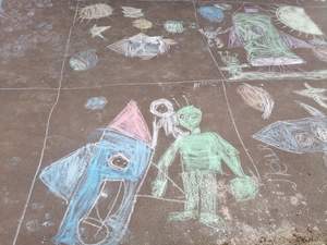 Неделя космоса. "Рисуем на асфальте", 06.04.2026