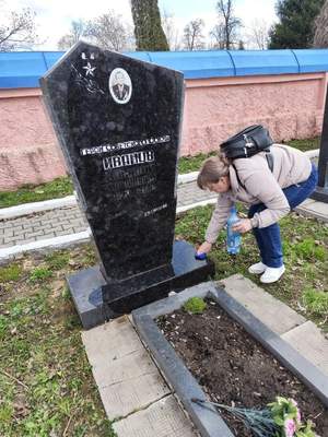 Очистка захоронения героя Великой Отечественной войны В.М. Иванова, 23.04.2026